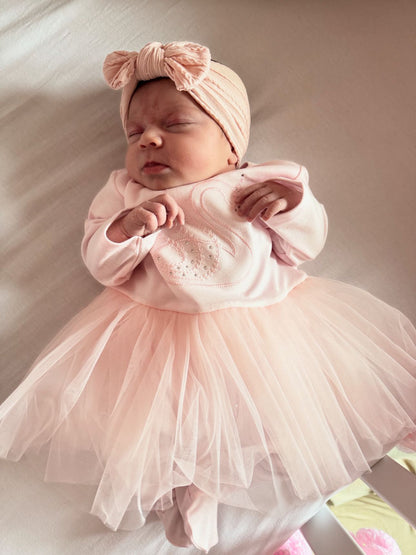 Rosewater Pink Smaller Bow Cable Knit Headband