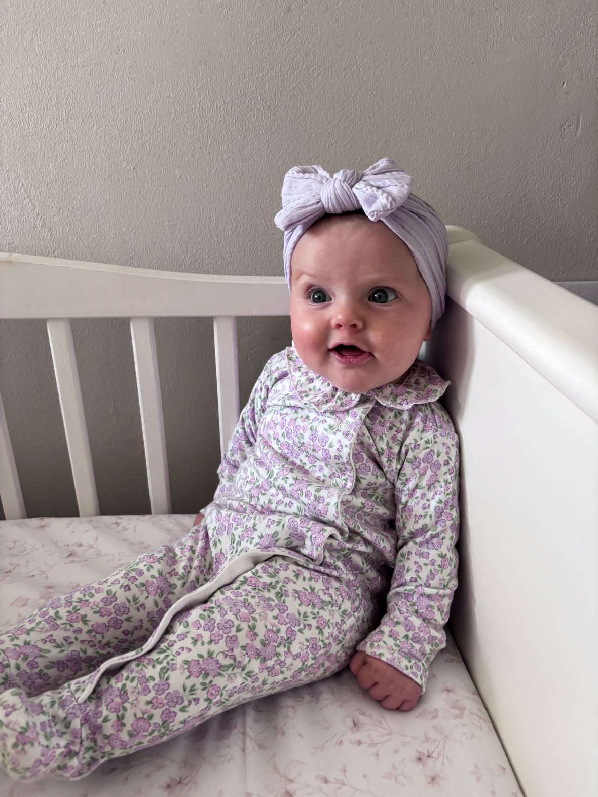 Lilac Smaller Bow Cable Knit Headband