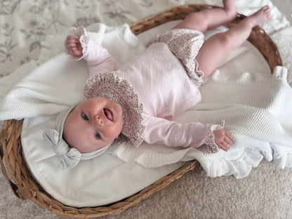 Light Grey Smaller Bow Cable Knit Headband