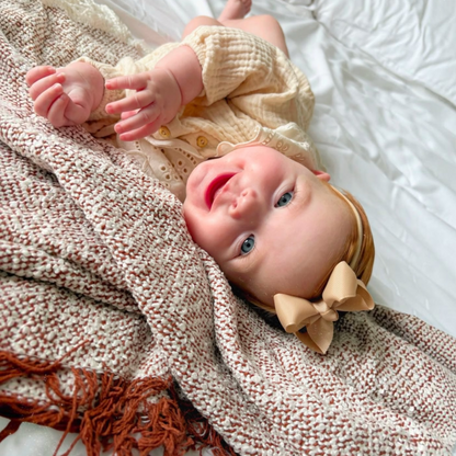 Beige 2.5 inch Ribbon Dainty Bow On Headband
