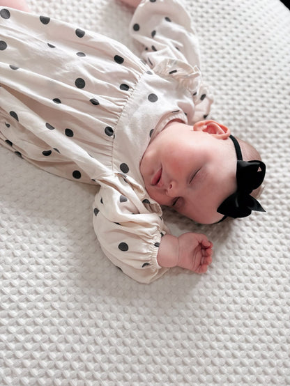 Black 2.5 inch Ribbon Dainty Bow On Headband