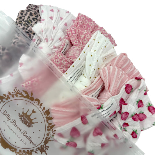 Customer Favorites Bundle of 6 Smaller Bow Cable Knit Headbands - Suitable from Newborn