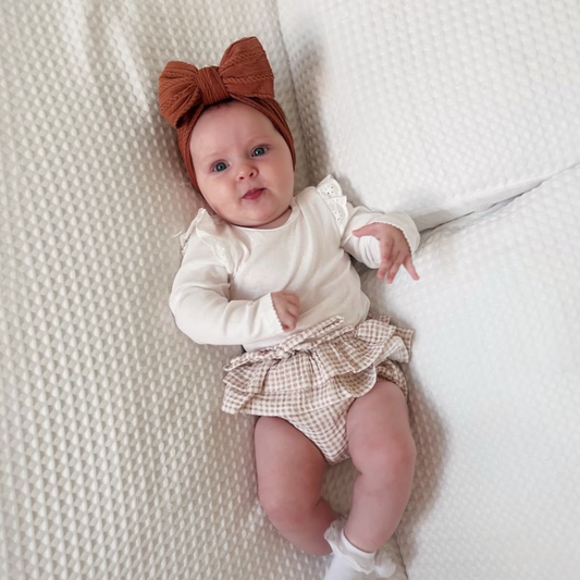 Hazelnut Brown Larger Bow Cable Knit Headband