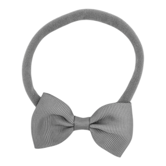 Grey 2.5 inch Dainty Bow On Headband