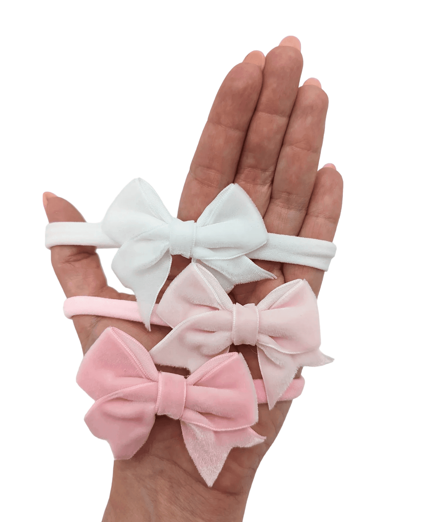 2.5 inch Velvet Kiss Dainty Bow On Headband - Betty Brown Boutique Ltd