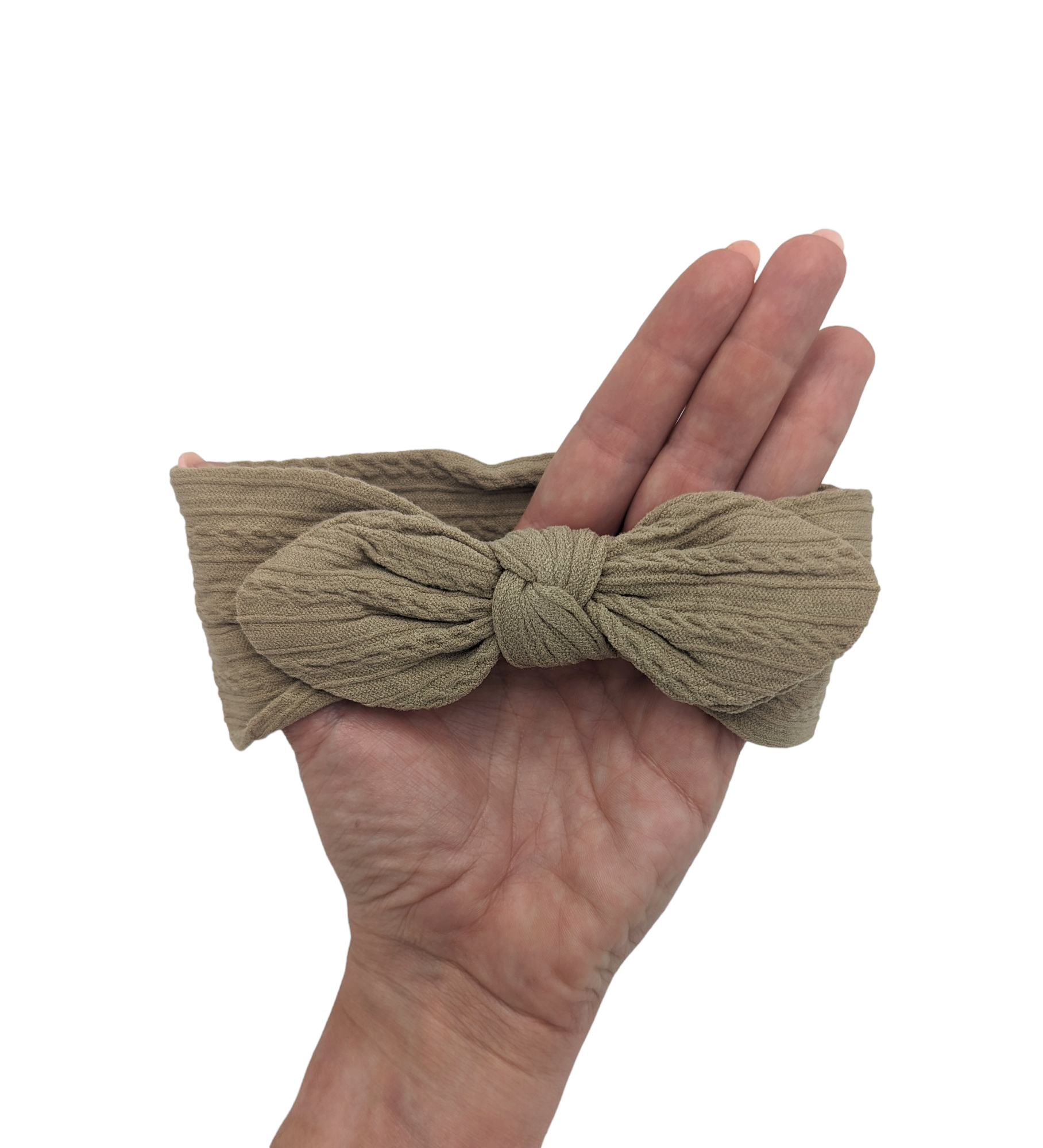 Nude Bunny Ears Cable Knit Headwrap - Betty Brown Boutique Ltd