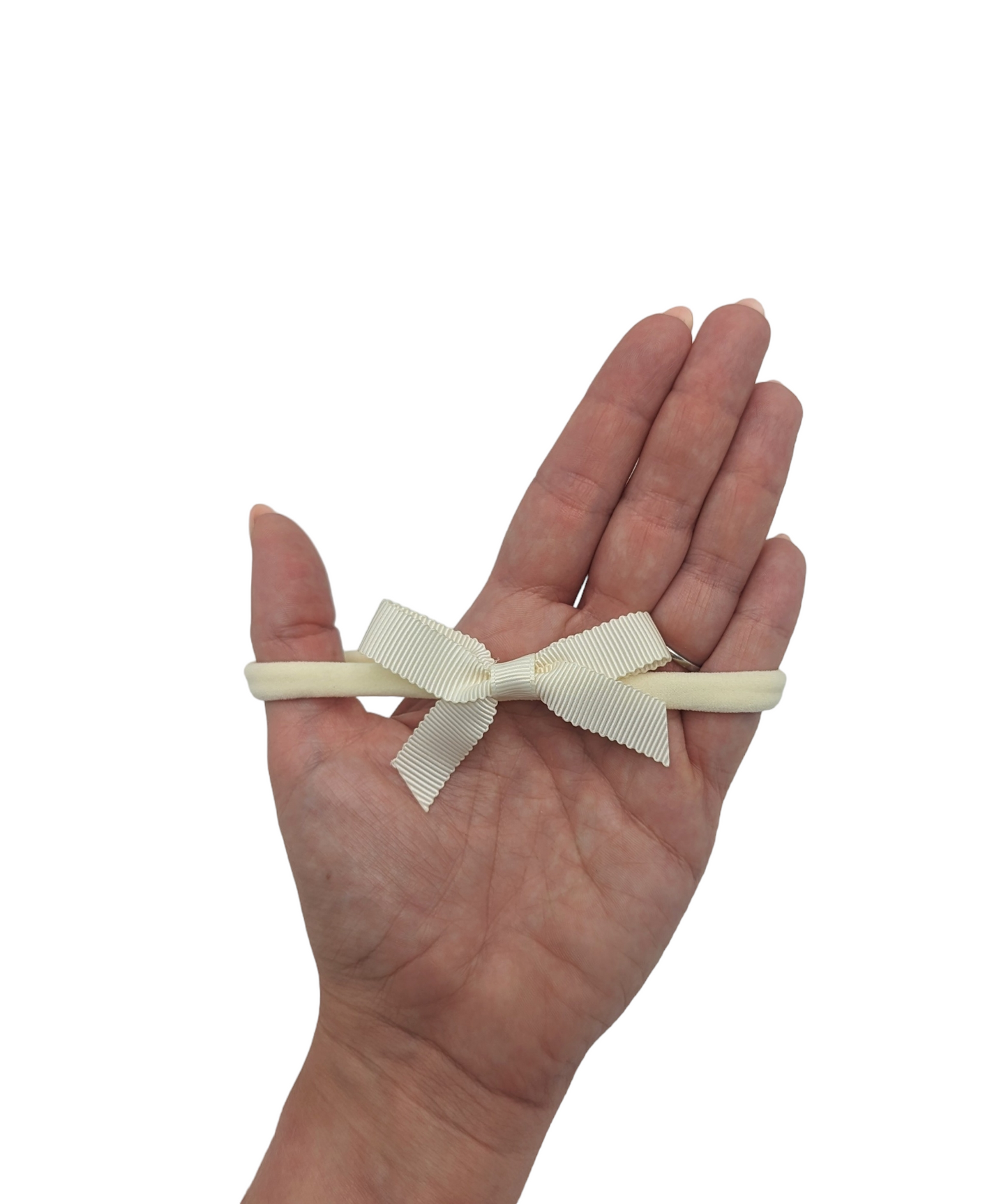 Cream 2.5 inch Dainty Bow Headband - Betty Brown Boutique Ltd