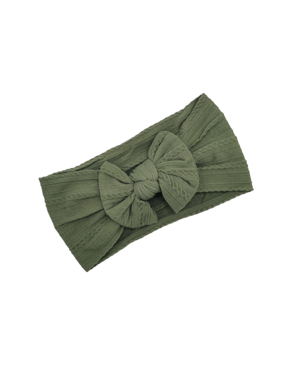 Adult Size - Fern Green Cable Headwrap - Betty Brown Boutique Ltd