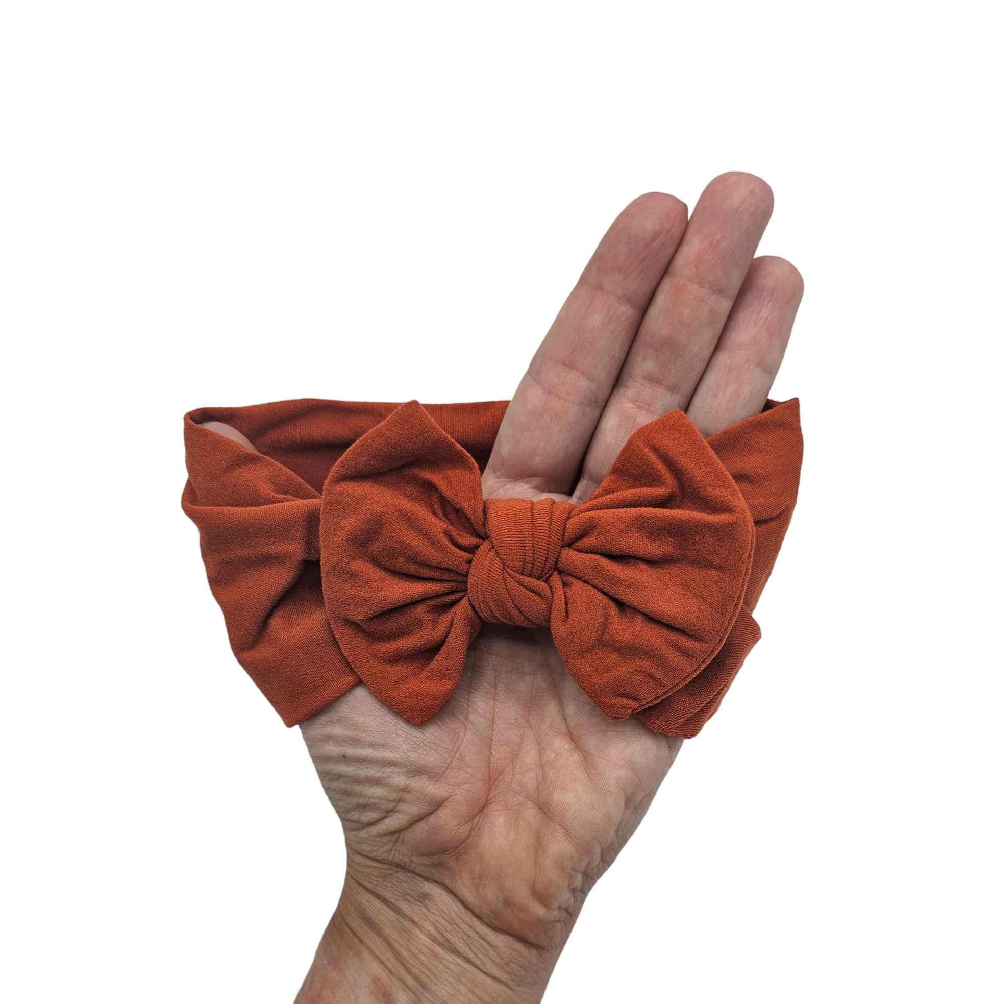 Rust Orange Plain Smooth Headwrap - Betty Brown Boutique Ltd