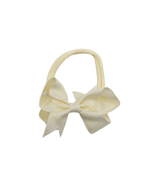 Cream 3 Inch Dainty Bow Headband - Betty Brown Boutique Ltd