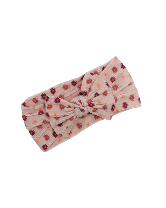 Adult size - Autumn Daisy Cable Knit Headwrap - Betty Brown Boutique Ltd