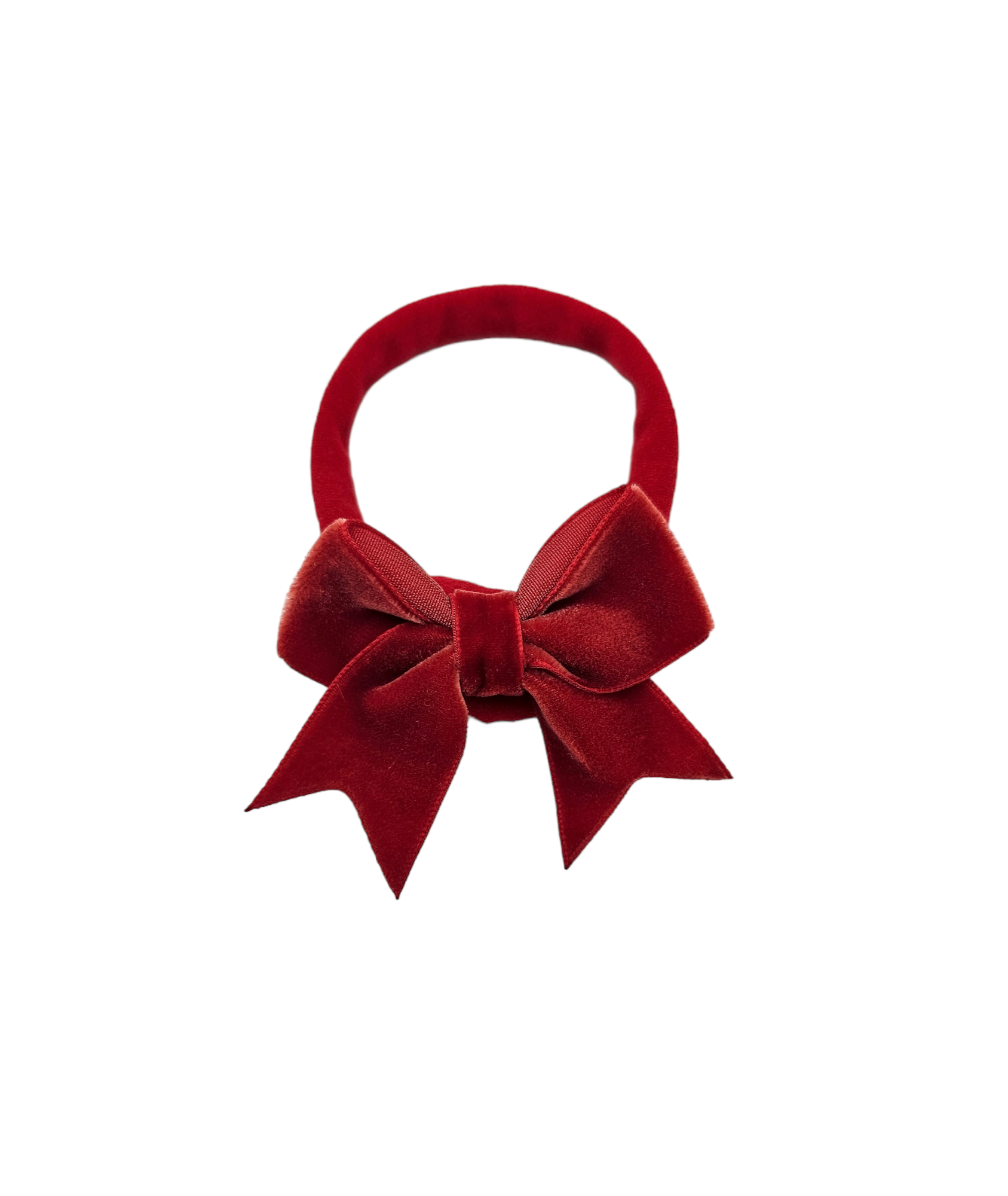 Christmas Red Velvet 2.5 Inch Dainty Bow Headband - Betty Brown Boutique Ltd