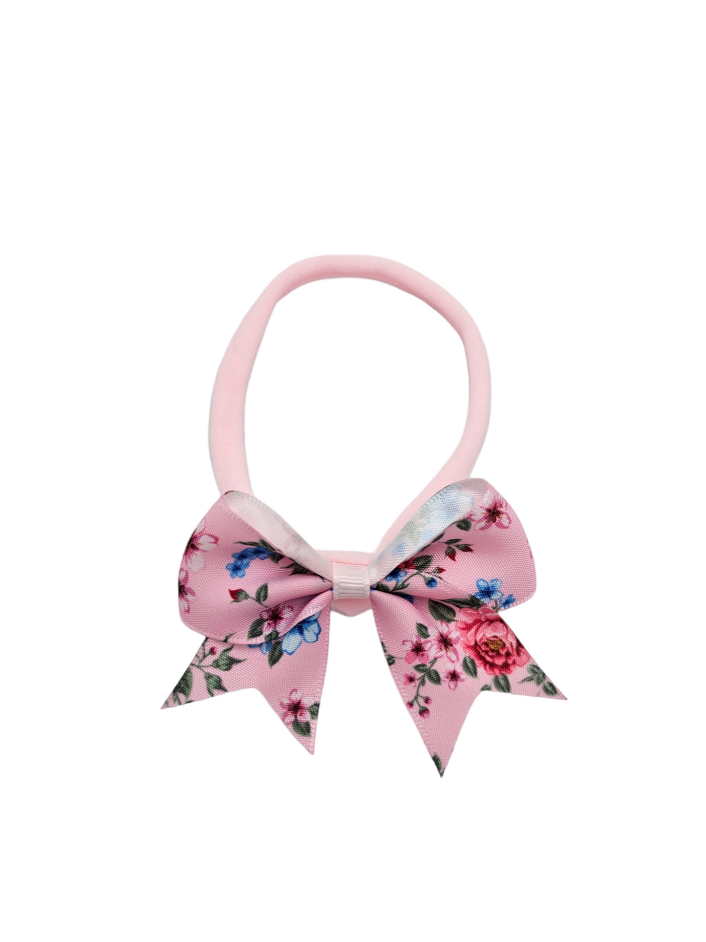 2.5 Inch Light Pink Floral Kiss Dainty Bow on Headband - Betty Brown Boutique Ltd