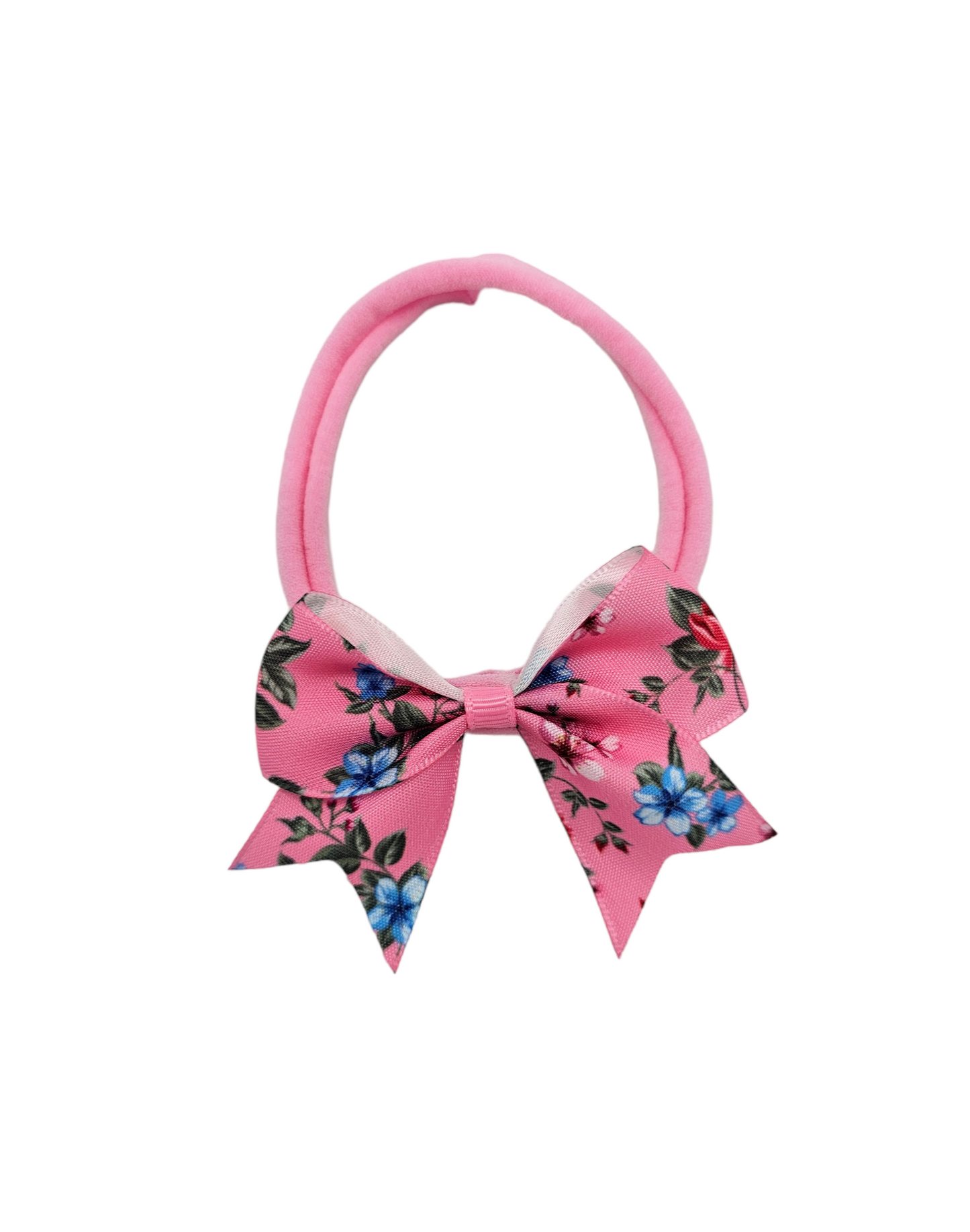 2.5 Inch Candy Pink Floral Kiss Dainty Bow on Headband - Betty Brown Boutique Ltd