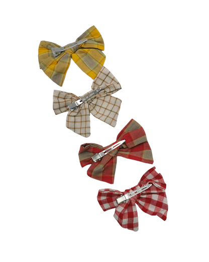 Pack of 4 - 4 inch Bow Clips - Betty Brown Boutique Ltd