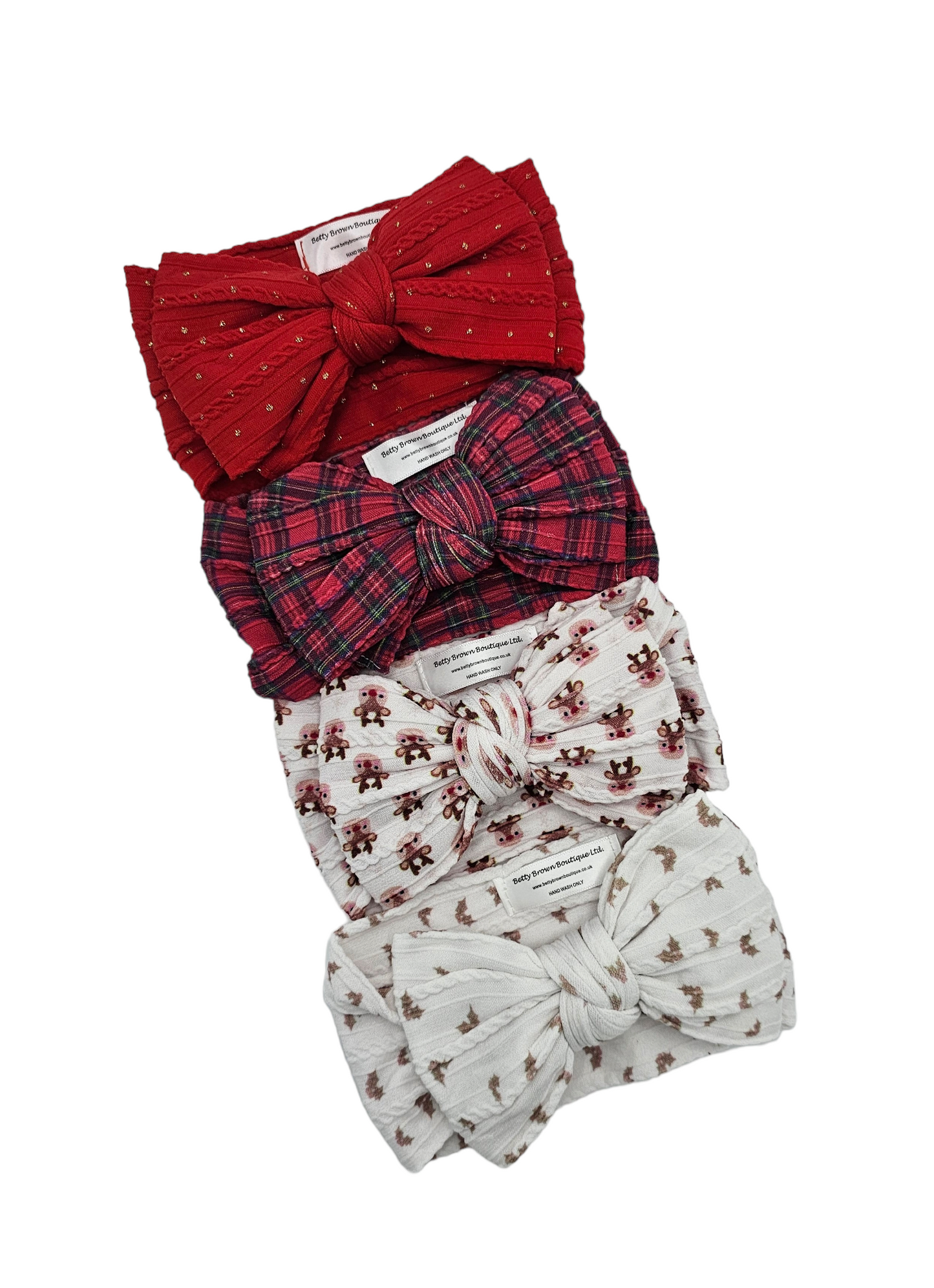 Christmas Larger Bow Cable Knit Headwrap Bundle - Betty Brown Boutique Ltd