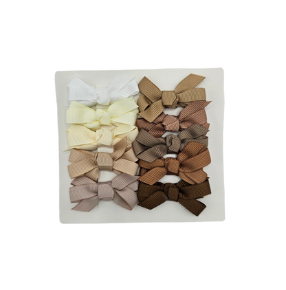 Warm Pack of 10 My First 2 Inch Bow Clips - Betty Brown Boutique Ltd