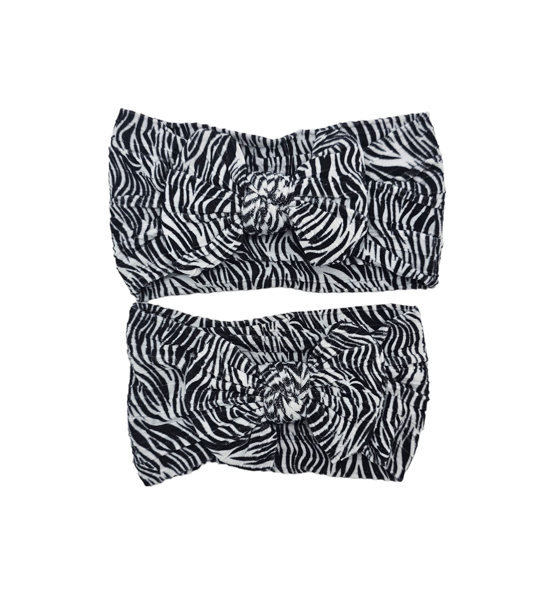 Zebra Black and White Mummy and Me Matching Cable Knit Headwraps - Betty Brown Boutique Ltd