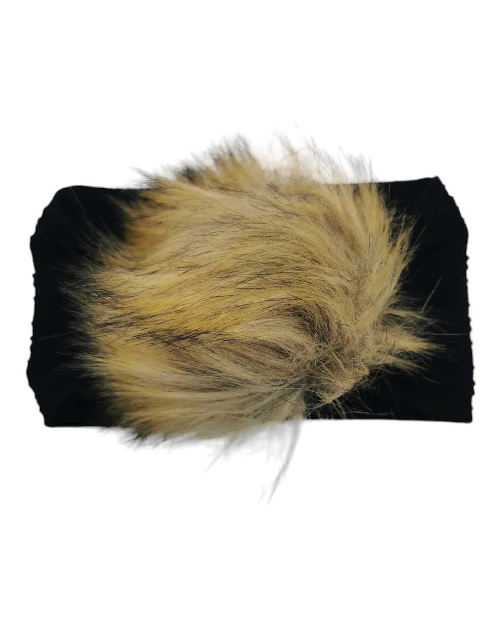 Black Faux Fur Pom Cable Knit Headwrap - Betty Brown Boutique Ltd