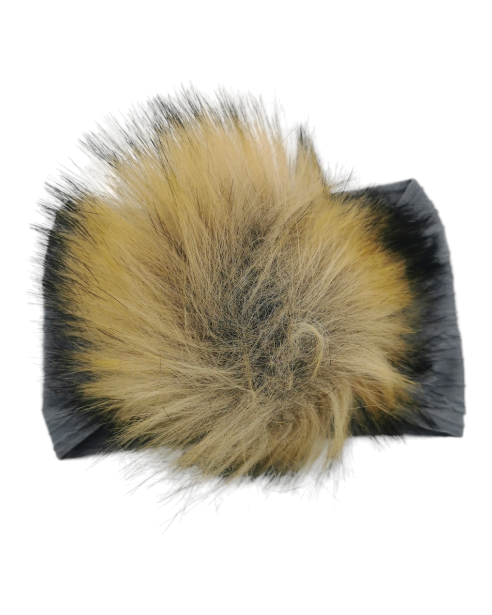 Grey Faux Fur Pom Cable Knit Headwrap - Betty Brown Boutique Ltd
