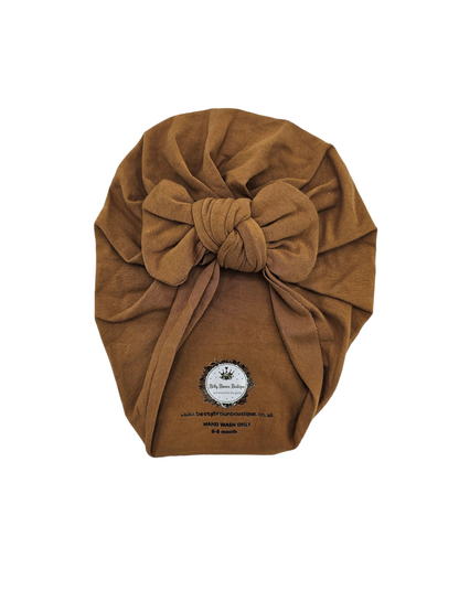 Brown Bow Turban Hat - Betty Brown Boutique Ltd
