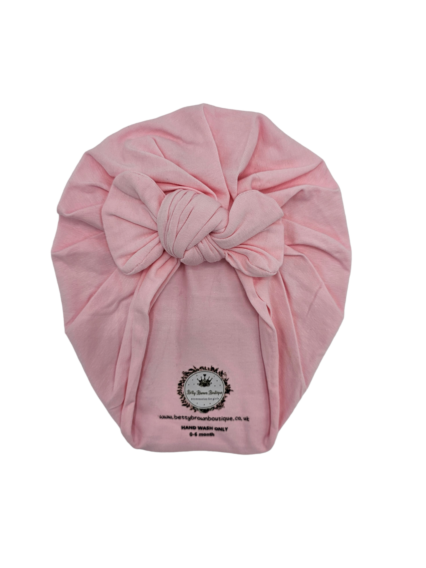 Light Pink Bow Turban Hat - Betty Brown Boutique Ltd