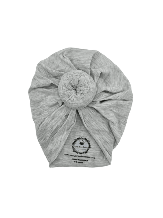 Light Grey Donut Turban Hat - Betty Brown Boutique Ltd