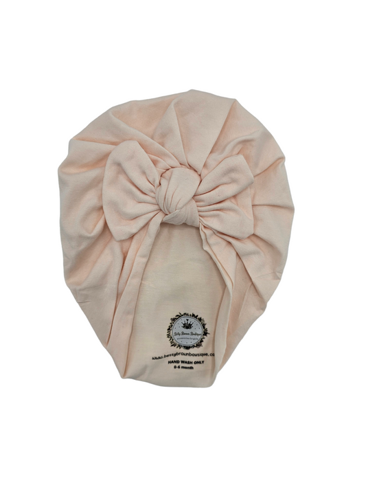 Baby Pink Bow Turban Hat - Betty Brown Boutique Ltd