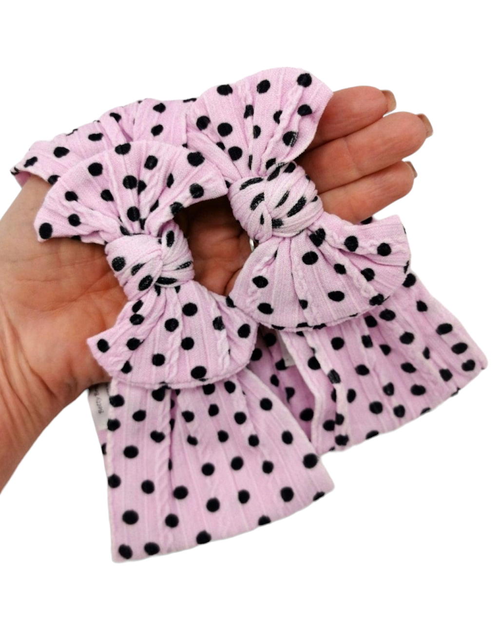 Lilac and Black Polkadot Mummy and Me Matching Headwrap - Betty Brown Boutique Ltd