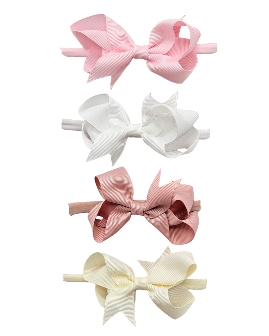 Pack Of 4 - 3 Inch Dainty Bow Headbands Bundle - Betty Brown Boutique Ltd