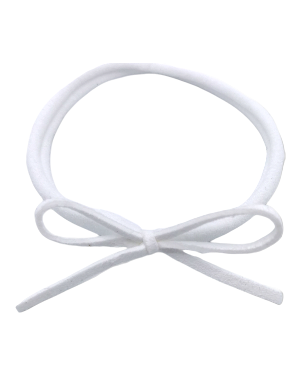 White Mini Cord Dainty Bow Headband - Betty Brown Boutique Ltd