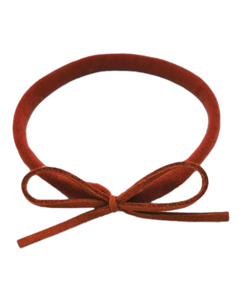 Rust Orange Mini Cord Dainty Bow Headband - Betty Brown Boutique Ltd