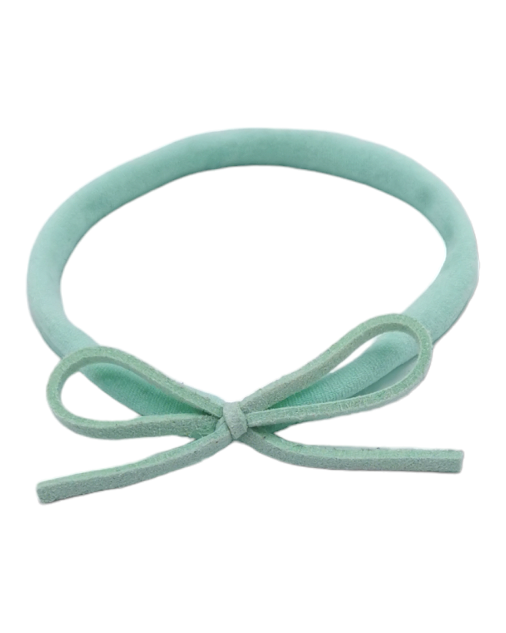Mint Green Mini Cord Dainty Bow Headband - Betty Brown Boutique Ltd
