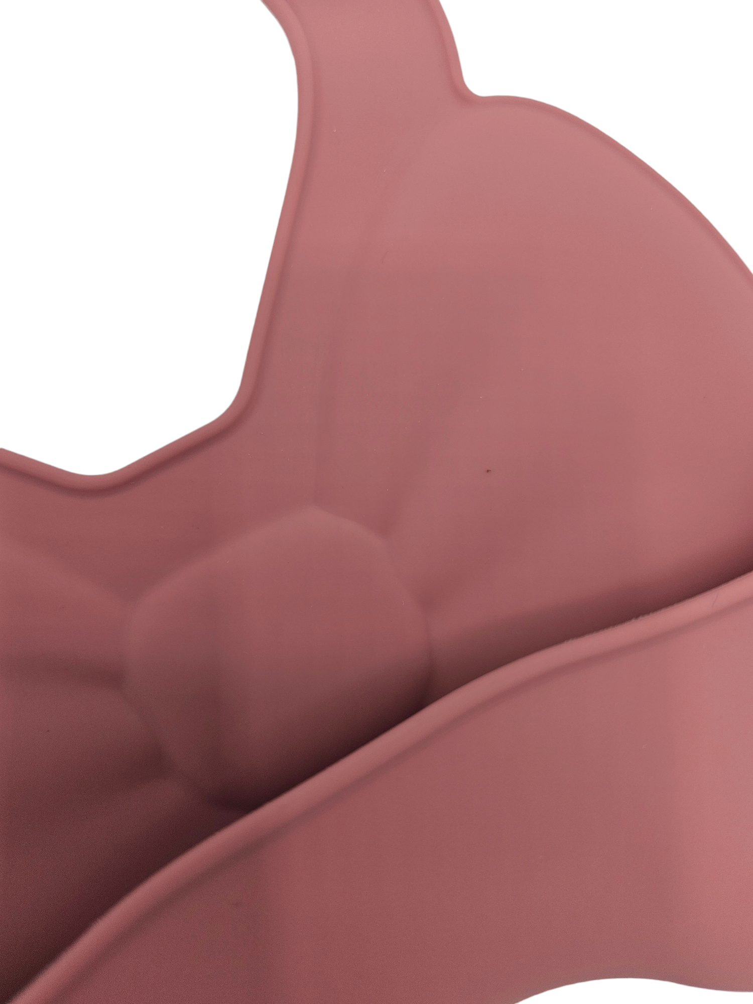 Darker Dusty Pink Bow Design Adjustable Waterproof Silicone Weaning Bib - Betty Brown Boutique Ltd