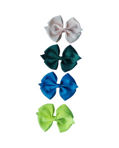 Pack of 4 - 3.5 inch Bow Clips - Betty Brown Boutique Ltd
