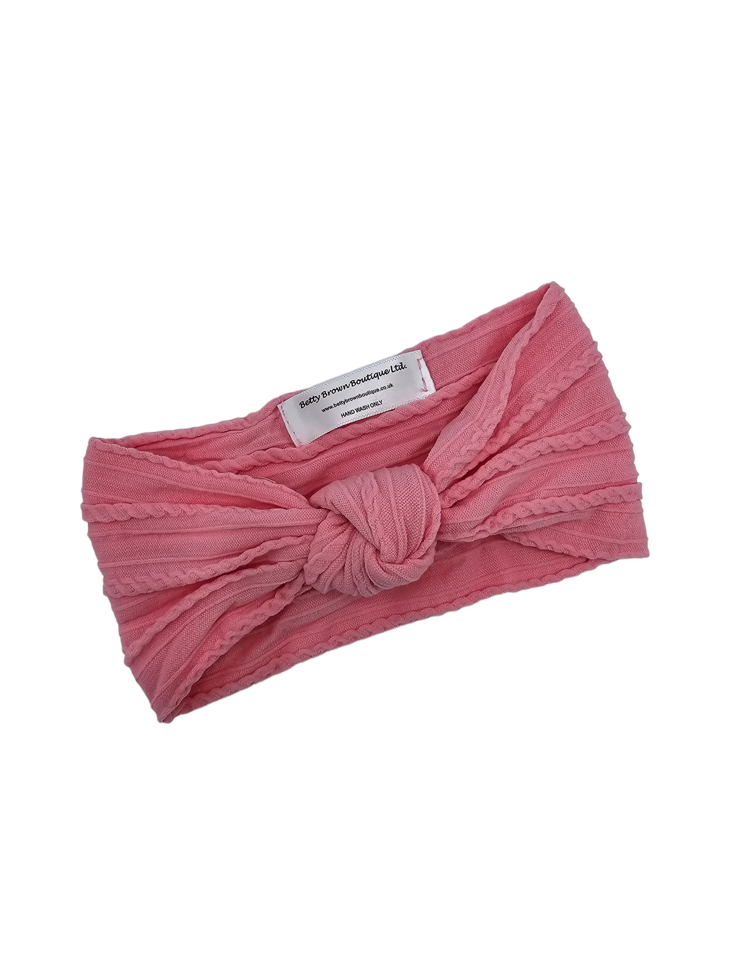 Confetti Pink Cable Knit Knot Headwrap - Betty Brown Boutique Ltd