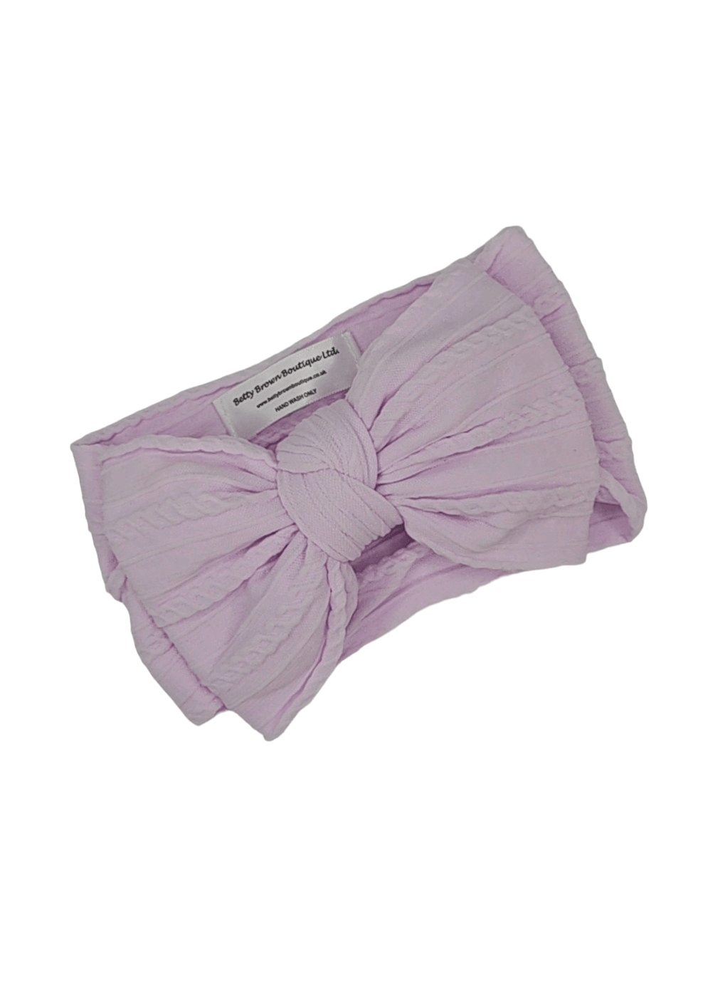 Violet Larger Bow Cable Knit headwrap