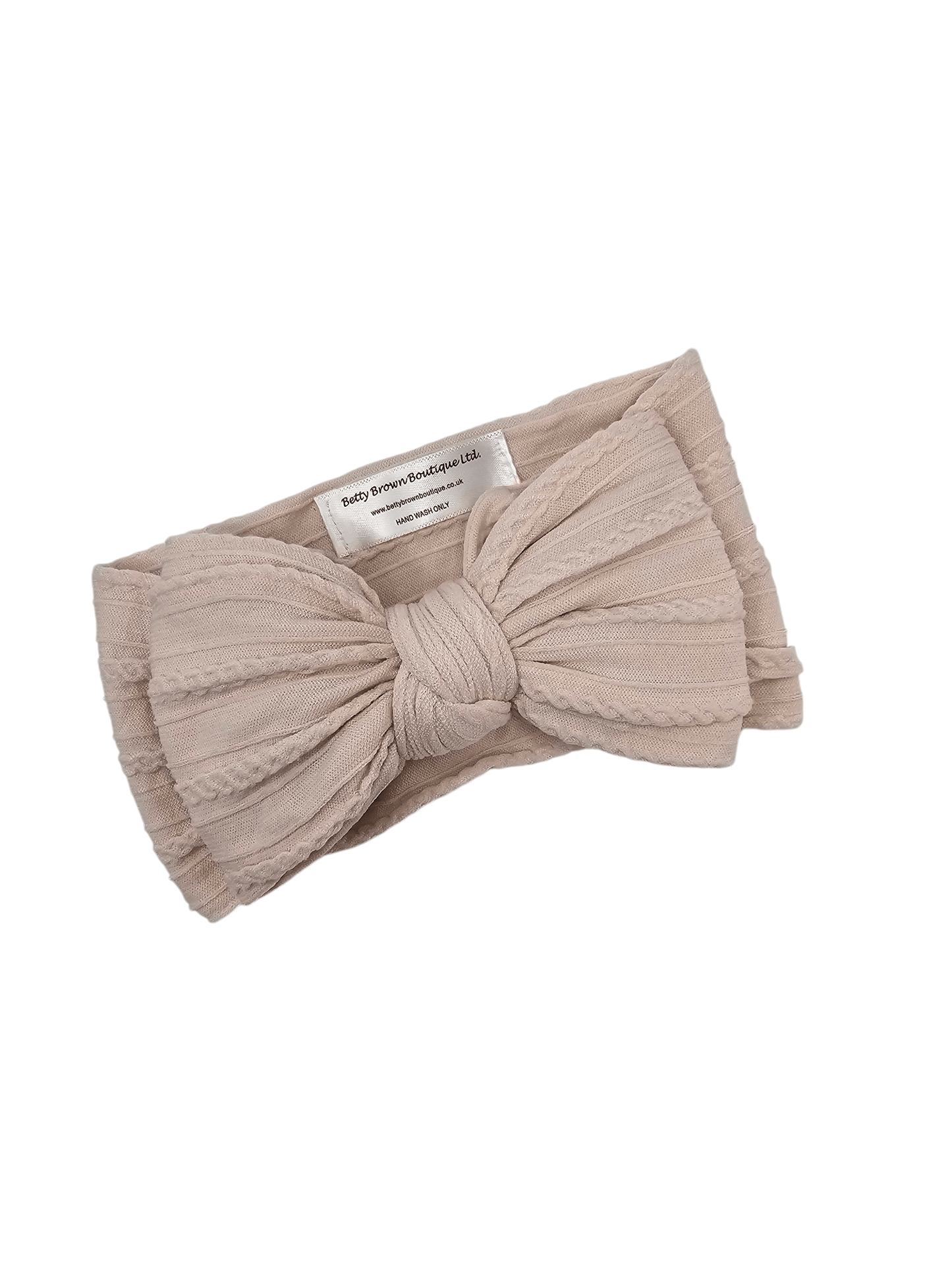 Shortbread Larger Bow Cable Knit Headwrap