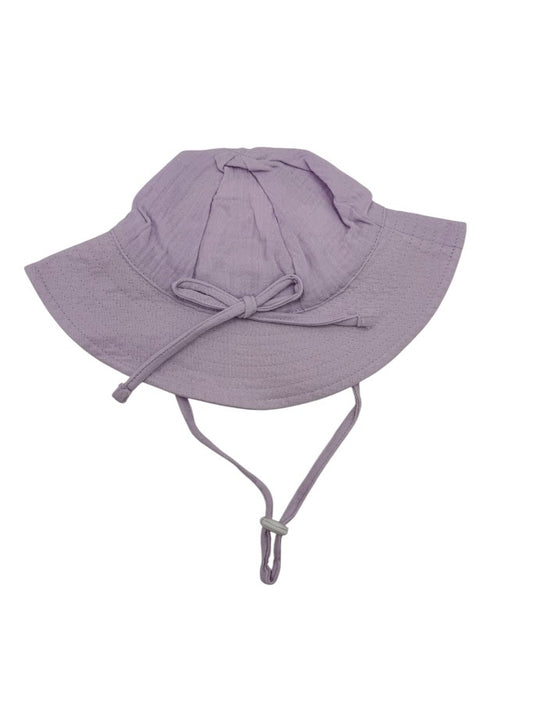 Lilac Adjustable Sun Hat With Bow