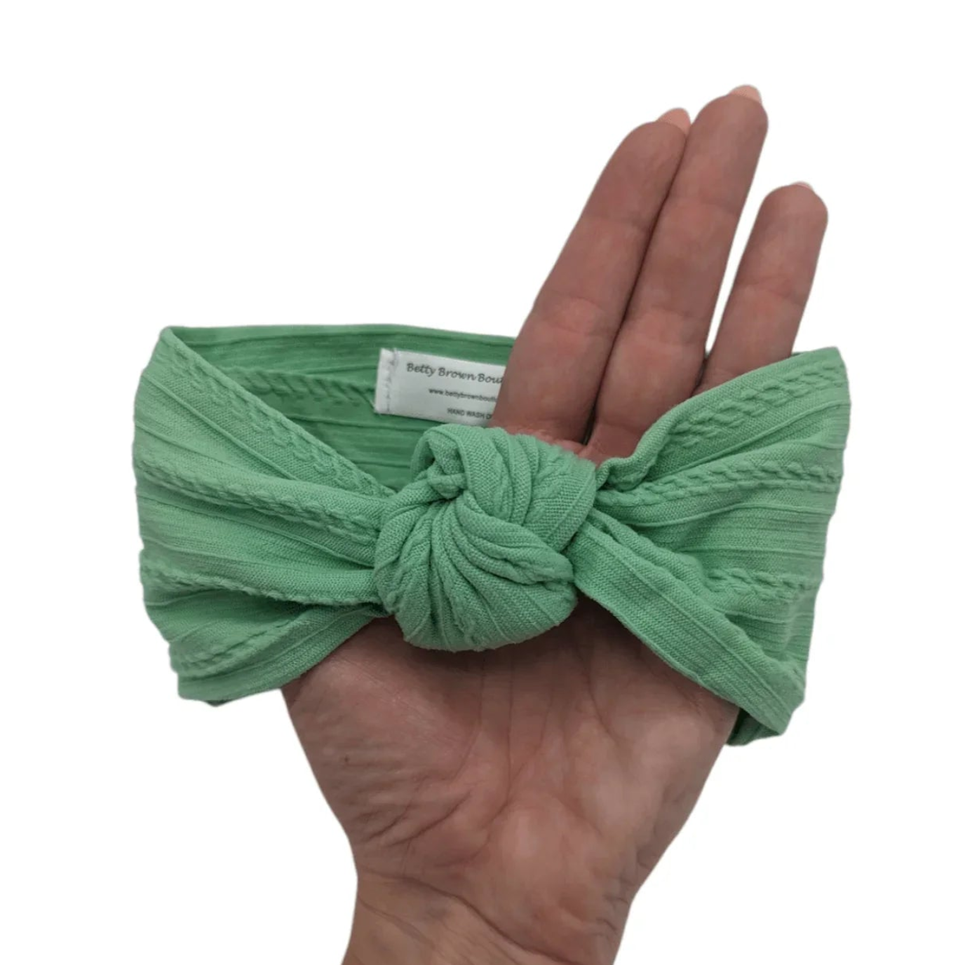 Apple Green Knot Style Headband For Babies From Newborn - Image 1