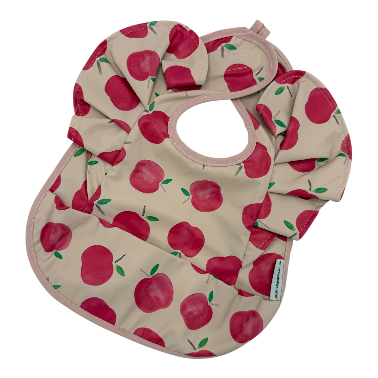 Croissant Pattern Frill Waterproof Bib For 6-18 Months Old - Image 1