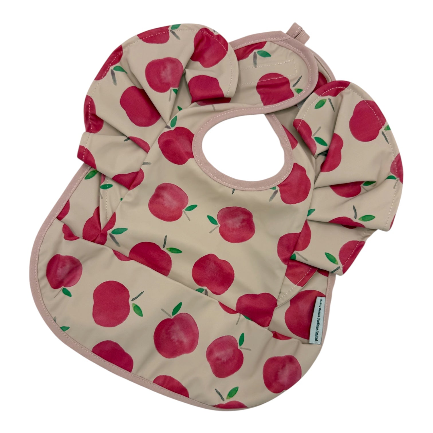 Croissant Pattern Frill Waterproof Bib For 6-18 Months Old - Image 1