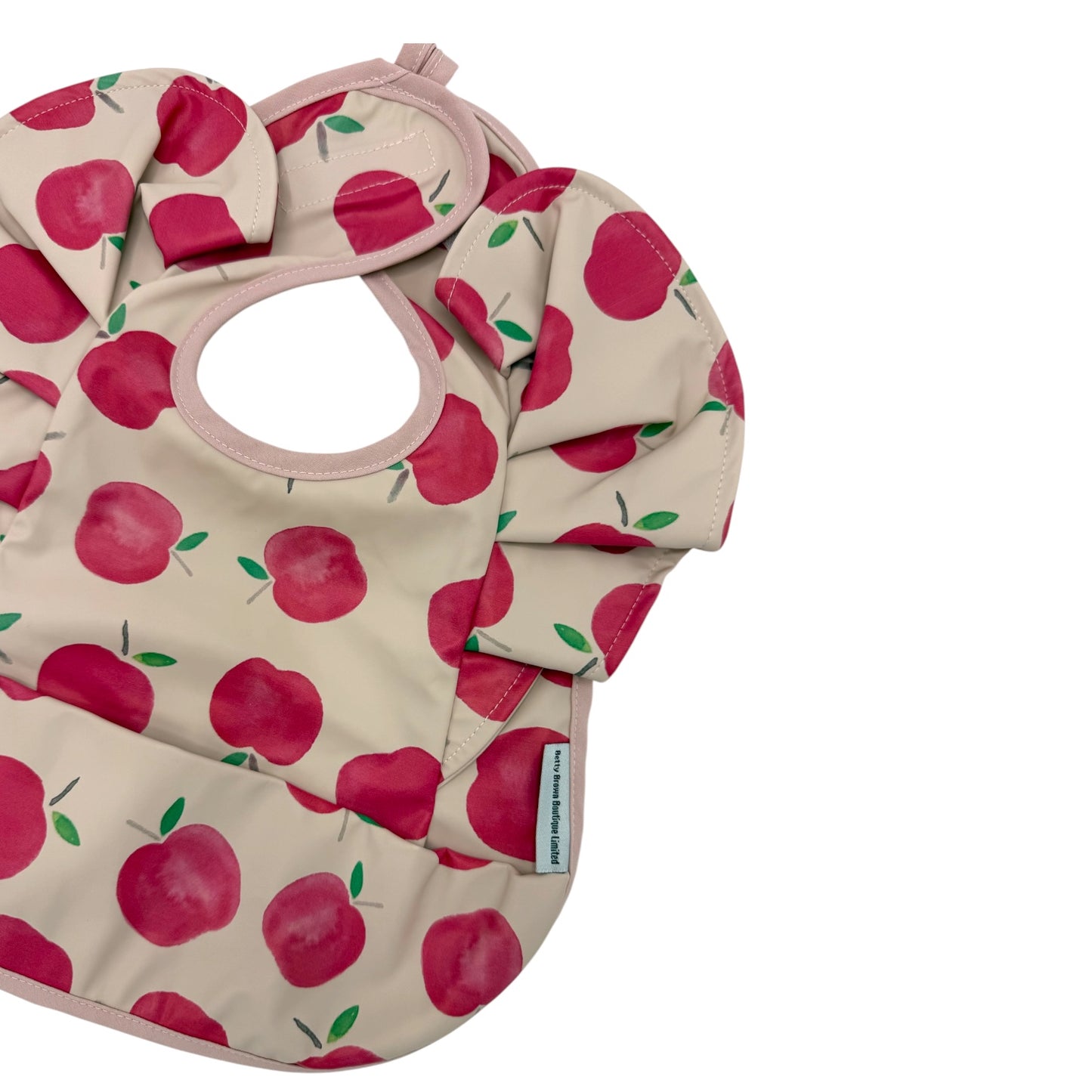 Croissant Pattern Frill Waterproof Bib For 6-18 Months Old - Image 2