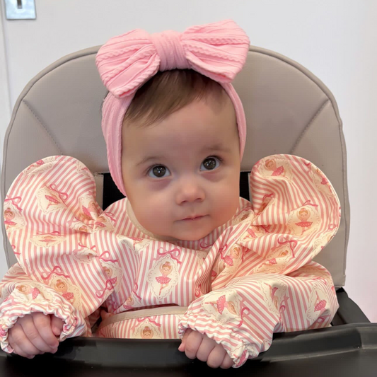Ballerina Frill Waterproof Bib with Sleeves For 6-36 Months - Image 1