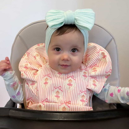 Ballerina Pattern Detailed Waterproof Bib For 6-18 Months - Image 1