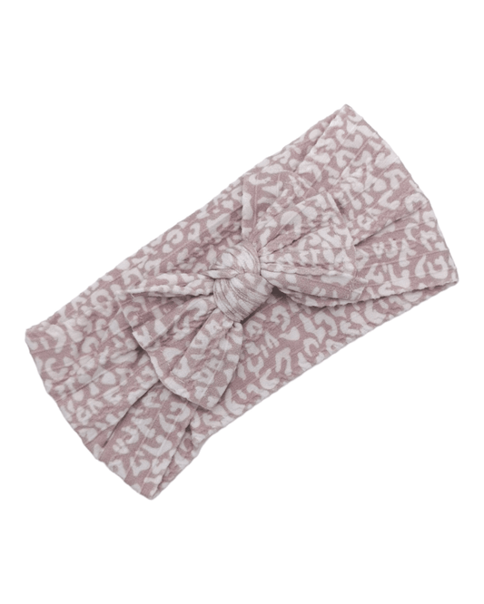 Beige Leopard Print Headband For 8 Year Olds up to Adults - Image 1
