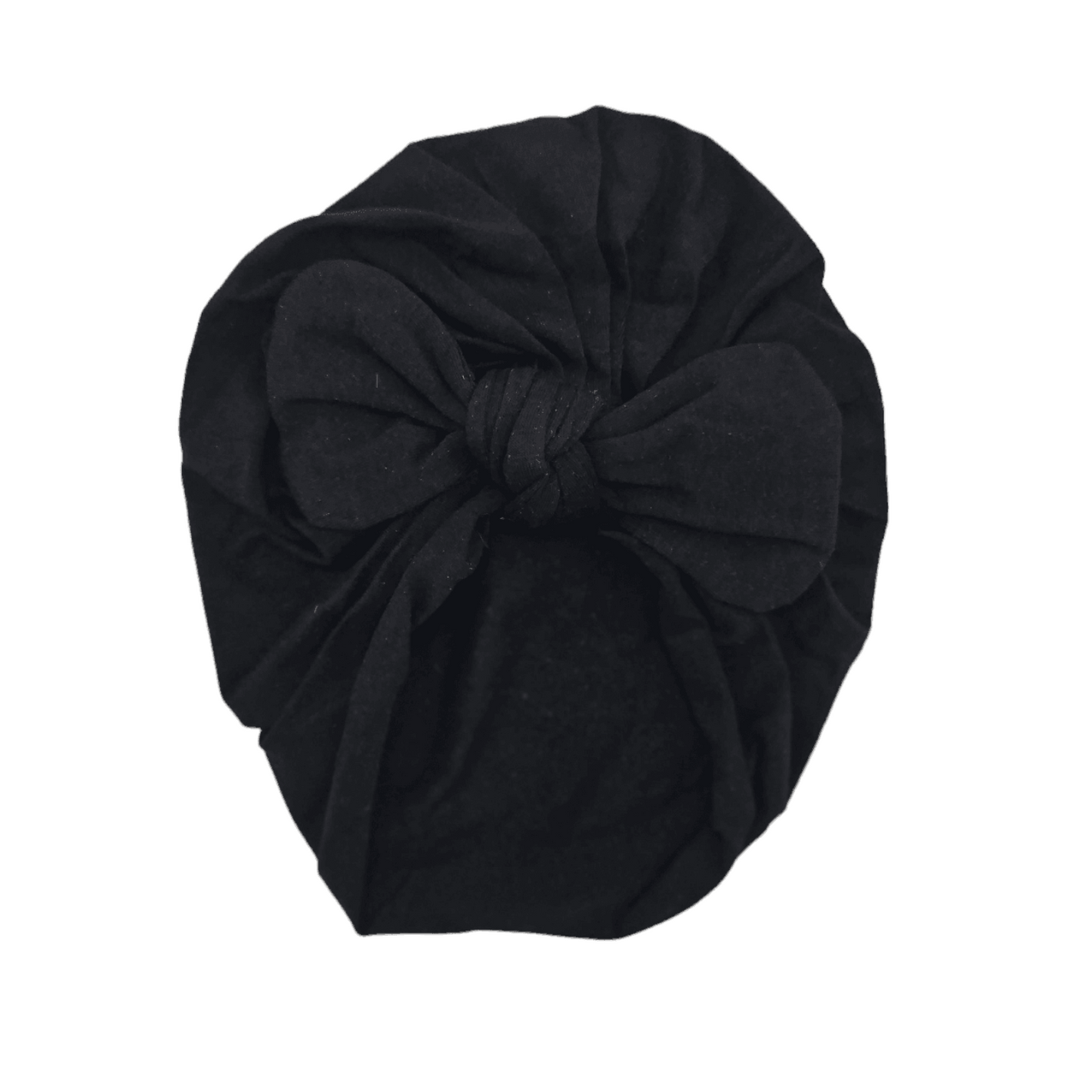 Black Bow Turban Hat For Babies From Newborn to 6 Months - Image 1