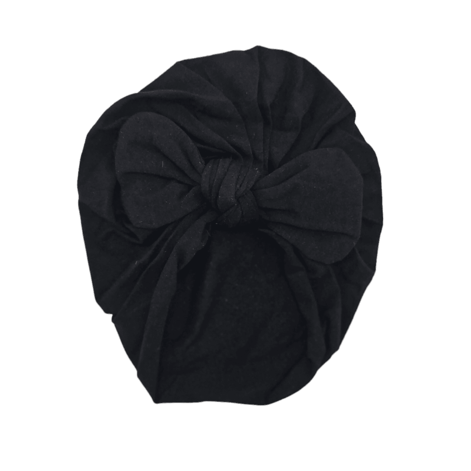 Black Bow Turban Hat For Babies From Newborn to 6 Months - Image 1