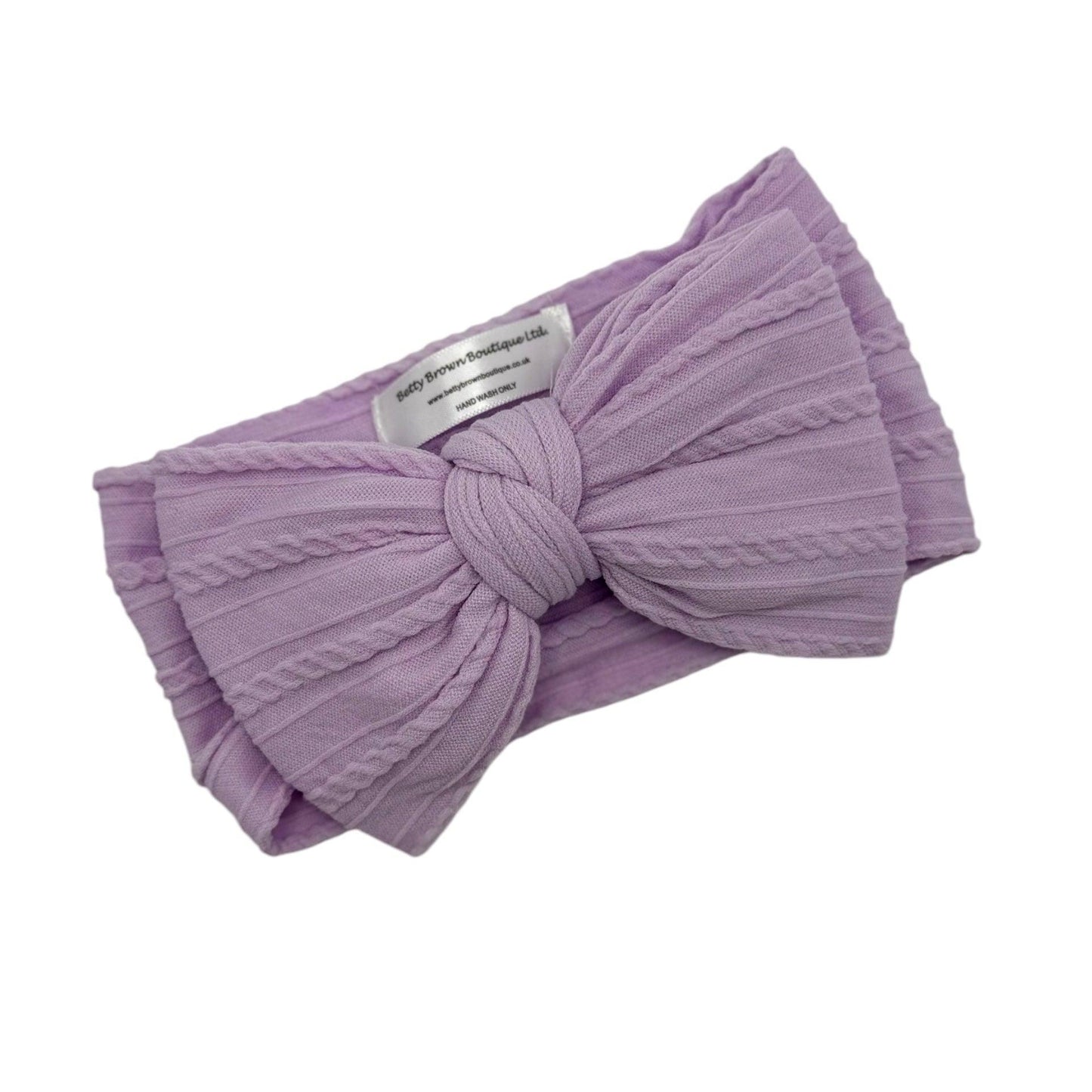 Bright lilac larger Bow Headband Made For Baby Girls - Image 2