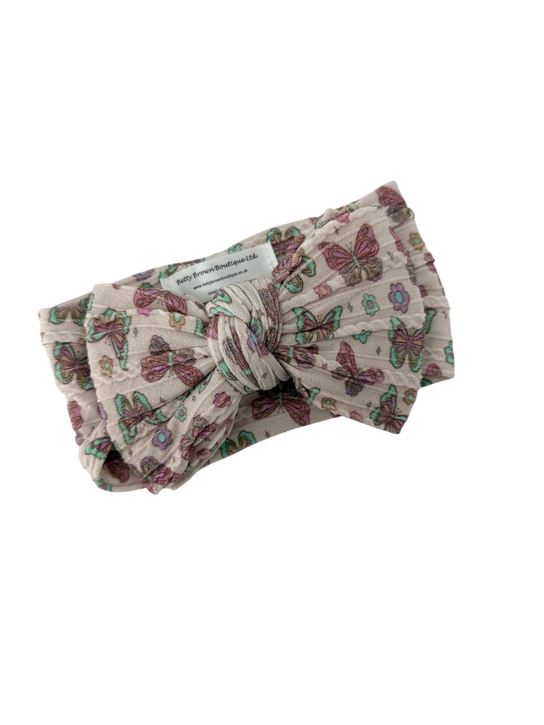 Butterfly Larger Bow Headband For Babies From Newborn - Image 1
